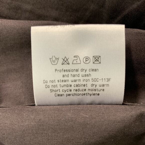 CALVIN KLEIN COLLECTION Size L Solid Brown Cotton Snaps Long Sleeve Shirt - Picture 7 of 7